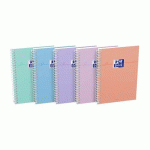 CAHIER OXFORD SMART SPIRALE 105X148 100P Q5/5 ASSORTI PASTEL