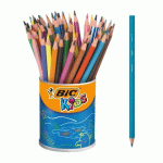 CRAYON DE COULEUR BIC KIDS EVOLUTION ECOLUTIONS COULEURS ASSORTIES - POT À CRAYONS DE 60