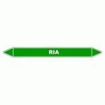 LOT DE 3 - MARQUEUR DE TUYAUTERIE - RIA - VERT - NFX 08-105 - VINYLE LAMINÉ 150 X 12 MM