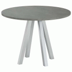 TABLE RÉUNION EVAN Ø 100 CM PIED ALU PLATEAU BÉTON - MBA