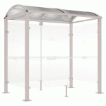 ABRI FUMEURS VOÛTE M 2.50 M BARDAGES FOND/LATÉRAUX GRIS 7044 - PROCITY