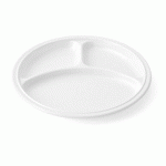 ASSIETTE 3 COMPARTIMENTS MELAMINE BLANCHE