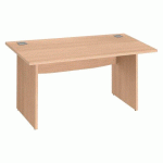 BUREAU DROIT EXCELLENS BOIS L 140 CM CHÊNE CLAIR PIÈTEMENT PLEIN CHÊNE CLAIR