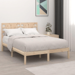 CADRE DE LIT BOIS MASSIF 120X190 CM PETIT DOUBLE 2