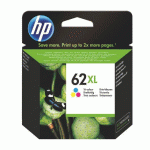 HP 62XL CARTOUCHE HAUTE CAPACITÉ 3 COULEURS CYAN MAGENTA JAUNE POUR IMPRIMANTE JET D