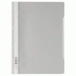 LOT DE 25 - CHEMISE DE PRÉSENTATION À LAMELLES DURABLE 22,8 X 31 CM GRIS - BOÎTE DE 25