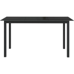 TABLE DE JARDIN NOIR 150X90X74 CM ALUMINIUM ET VERRE - VIDAXL