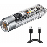 KCVV - MINI LAMPE DE POCHE LED PORTABLE 400 LUMENS - 11 MODES LUMINEUX, RECHARGEABLE USB, AVEC ALARME LUMINEUSE - TORCHE MULTIFONCTIONNELLE POUR LA