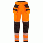 PORTWEST FR427 PANTALON D'HIVER + PLUIE HOLSTER PW3 MODAFLAME HV ORANGE/NOIR - TAILLE XXL - STANDARD