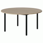 TABLE MALIBU Ø 120 T3 4P STRA ABS CHÊNE 1146/NOIR 9005