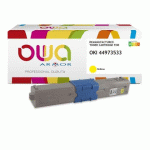 TONER REMANUFACTURÉ OWA - STANDARD - JAUNE - POUR OKI 44973533 - TONER COMPATIBLE