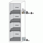 ARMOIRE SÉCURITÉ S-PHOENIX VOL.2-90 S90.196.060.FDAC GRIS - ASECOS