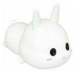 VEILLEUSE POUR ENFANT LAPIN SILICONE 15CM BLANC