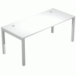 BUREAU PIED MÉTAL TRENDY ÉPAISSEUR 25MM - 180CM CHÊNE BLANC - ARTARREDI