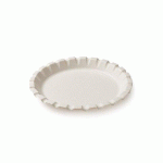 CARTON DE 700 (14 PAQUETS DE 50) ASSIETTES PLATES EN CARTON BLANC ALPHA Ø 22,5 CM
