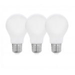 ENSEMBLE DE 3 LAMPES À LED E27 Ø6CM L: 10.5CM