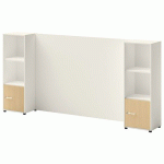 ENSEMBLE MEUBLE TV ET RANGEMENT IVO N°3 BLANC/PORTE CHÊNE - QUADRIFOGLIO