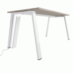 GOULOTTE PASSE-CÂBLES VERTICALE POUR PIEDS ECLA BLANC