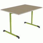 TABLE BANDANA 120X80 T3/T6 DL STR POLY. HM. BEIGE/VERT ACI - MOBIDECOR