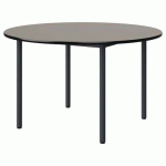 TABLE MALIBU Ø 120 T5 4P STRA GRIS U727/NOIR GRIS 7016