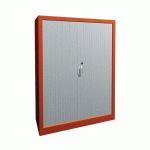 ARMOIRE À RIDEAUX LARGEUR 100 HAUTEUR 135 CM ORANGE-BLANC - MANUTAN COLLECTIVITÉS