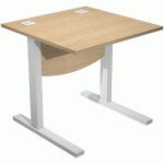 BUREAU DROIT VISUAL VOILE DE FOND - 80 CM - PLATEAU CHÊNE - ARTARREDI