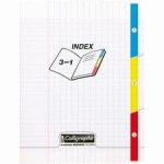 CAHIER 3 INDEX 8000 POLYPRO, 170 X 220 MM - LOT DE 8