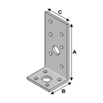 EQUERRE SANS RENFORT (H X L X L X ÉP) 90 X 35 X 40 X 3,0 MM - AL-EA09030430 ALSAFIX