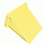 FICHES T INDICE 3 / 92 MM - JAUNE - LOT DE 100