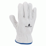 LOT DE 12 - GANTS DE MANUTENTION EN CUIR DE BOVIN DELTA PLUS FBN49 TAILLE 10 - LA PAIRE