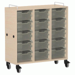 MEUBLE À BACS SHIFT+ LANDSCAPE MÉLA - ÉRABLE - ROUGE SANG - MANUTAN COLLECTIVITÉS