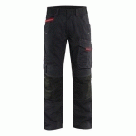 PANTALON DE TRAVAIL SERVICES STRETCH NOIR/ROUGE TAILLE 40L - BLAKLADER