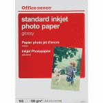 PAPIER PHOTO STANDARD BRILLANT BRILLANT BLANC OFFICE DEPOT A4 180 G/M² - 100 FEUILLES