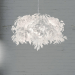 REALITY LEUCHTEN SUSPENSION LEAVY, CHROME/BLANC, Ø 70 CM, PLASTIQUE