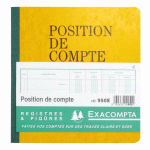 REGISTRE STANDARD POSITION DE COMPTE EXACOMPTA 950E,19 X 21 CM 80 PAGES