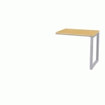RETOUR P/TABLE OFFICE PRO PIED CARRE 80X60 CM HÊTRE PIED ALU