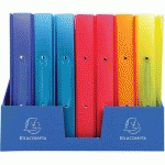 SET 15 CLASSEURS 2 ANNEAUX 30MM PP 12/10E A4 MAXI ASSORTIS - EXACOMPTA