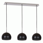 LUMINEX SUSPENSION COOL, À 3 LAMPES ALLONGÉE, NOIRE