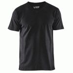 T-SHIRT COL V NOIR TAILLE XL - BLAKLADER