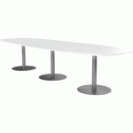 TAB. CONF. ELGA PIED PLATINE 360X113 CM PLT STRAT BLANC/ALU - MBA