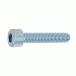 VIS À MÉTAUX TÊTE CYLINDRIQUE HEXAGONALE CREUSE ACIER ZINGUÉE BLANC CLASSE 8.8 DIN 912 5X40 BOÎTE DE 200 - CHC5X40ZING