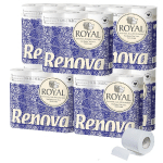 63 ROULEAUX PAPIER TOILETTE RENOVA ROYAL 4 ÉPAISSEURS