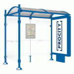 ABRI BUS PROVINCE 2.50 M CAISSON 1 BARDAGE AGORA BLEU 5010 - PROCITY