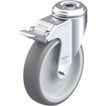 BLICKLE - ROULETTE PIVOTANTE À FREIN Ø 125MM BANDAGE CAOUTCHOUC TPE 120KG - LKRA-TPA 126G-FI