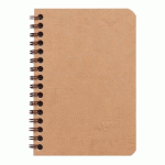 LOT DE 5 - CAHIER RELIURE INTÉGRALE AGE BAG 9X14 100 PAGES 5X5 - TABAC