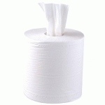 LOT DE 6 ROULEAUX BLANC DOUBLE ÉPAISSEUR POUR DISTRIBUTEUR À ALIMENTATION CENTRALE JANTEX