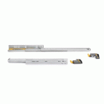 PAIRE DE COULISSES SILVER - L. 540 MM - SORTIE TOTALE AVEC AMORTISSEUR - AJUSTABLE - ZINGUÉ - 10 PAIRES EMUCA