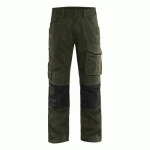 PANTALON DE TRAVAIL SERVICES STRETCH VERT OLIVE/NOIR TAILLE 46C - BLAKLADER