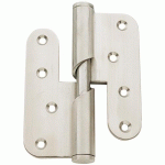 PAUMELLE HÉLICOÏDALE INOX BROSSÉ BOUT CARRÉ 100X86MM DROITE - 1716GI