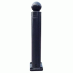 POTEAU MÉMOIRE DE FORME NOIR À PLATINE Ø100MM - 800MM - VISO